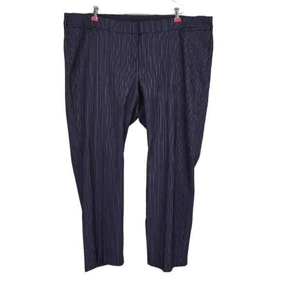 Lane Bryant The Allie Dress Pants Size 28 Trouser Straight Black Pinstripe 46X31 - Picture 12 of 12